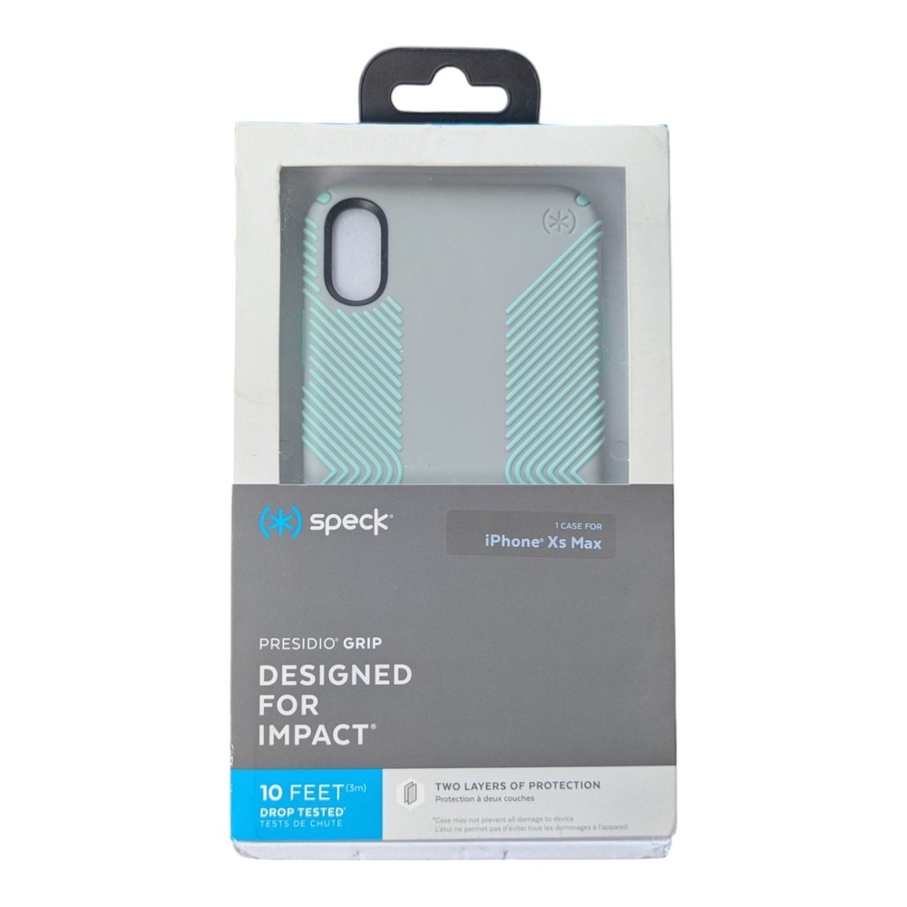 P7. Speck Presidio‎ Grip Case For Apple iPhone Xs Max - Gray/Green